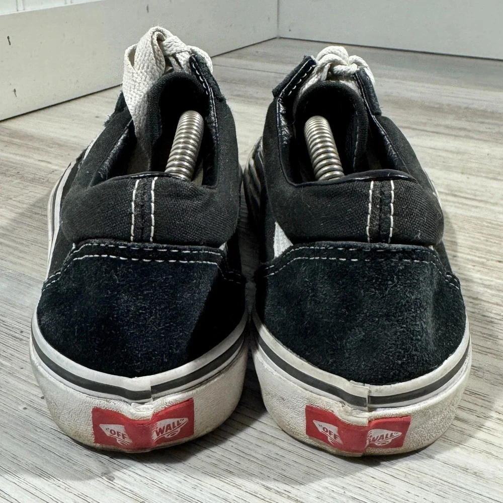 Vans Shoes Mens Sz 6.5 Old Skool Black White Suede Athletic‎ Skateboard Sneakers